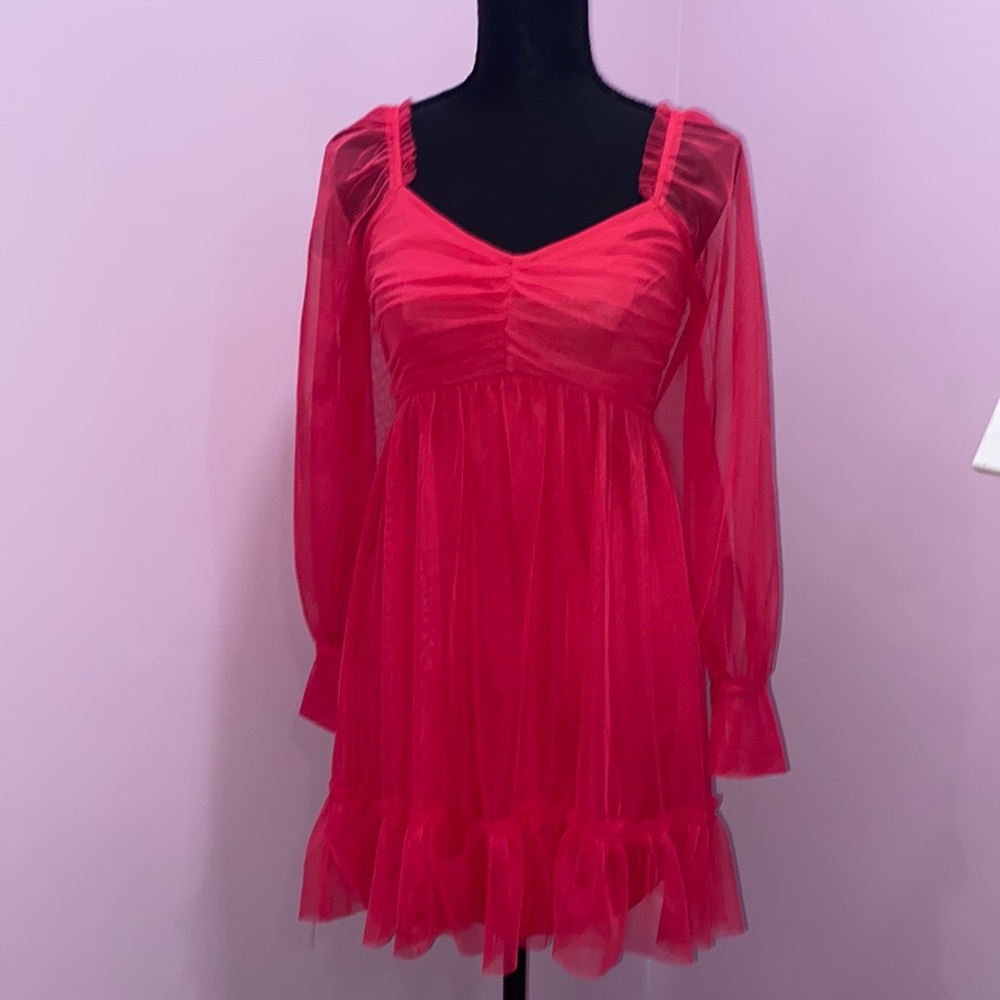 Womens long-sleeve Cute pink dress from forever 21